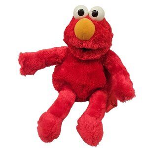1997 Jim Henson Plush Elmo Backpack Knapsack With Adjustable Straps Red